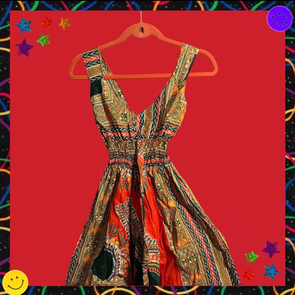 African printed sundress